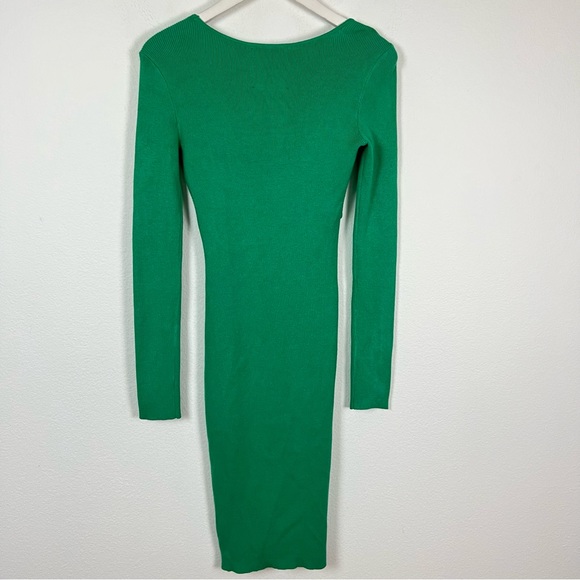 Le Superbe Dresses Le Superbe Retrograde Green Cutout Front Ribbed